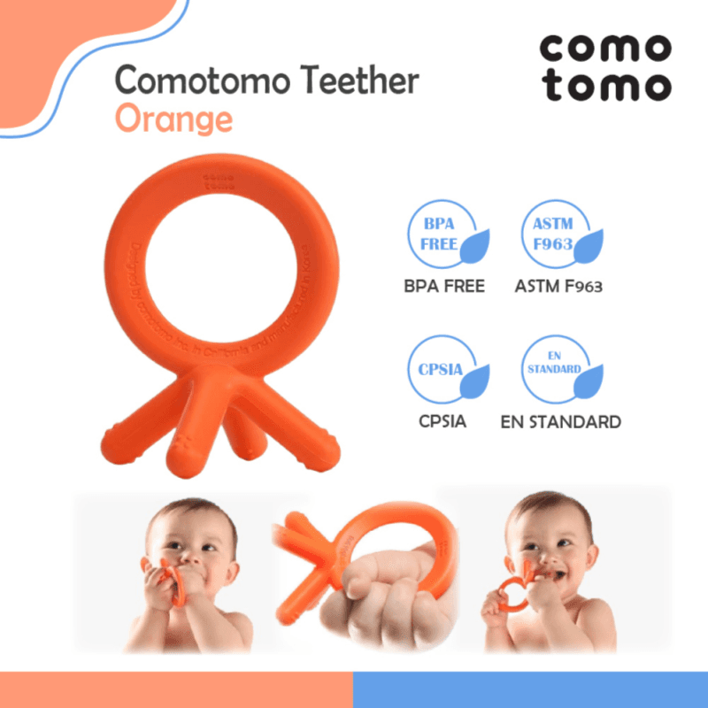 Comotomo Silicone Teether Orange