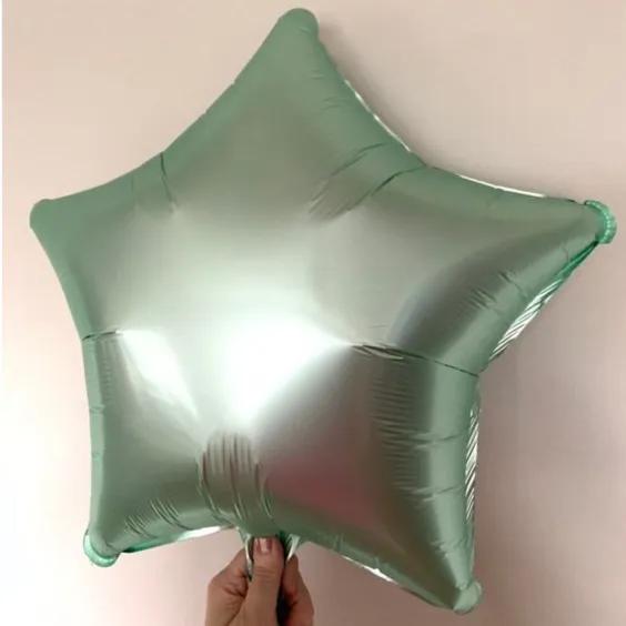 Mint Green Foil Balloon Star ''18