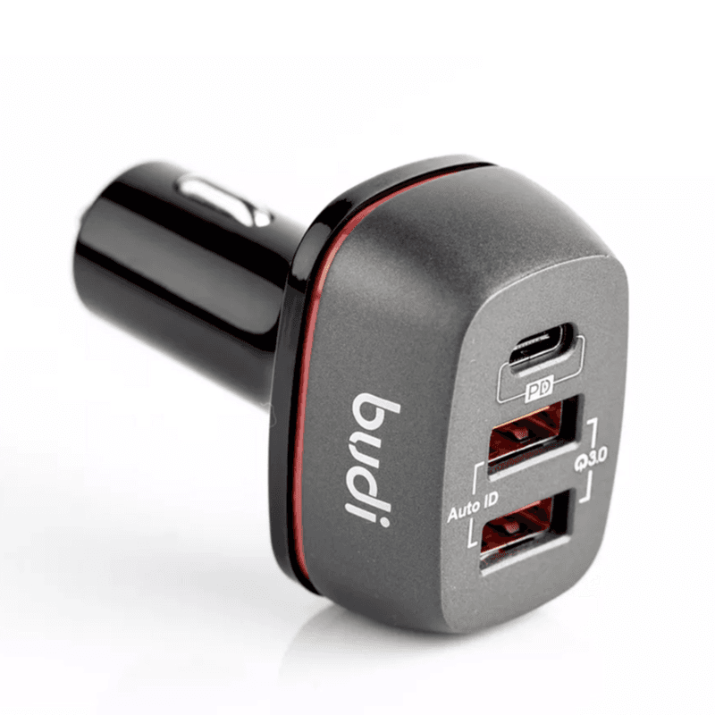 Budi Dual USB Car Charger - Type C / PD