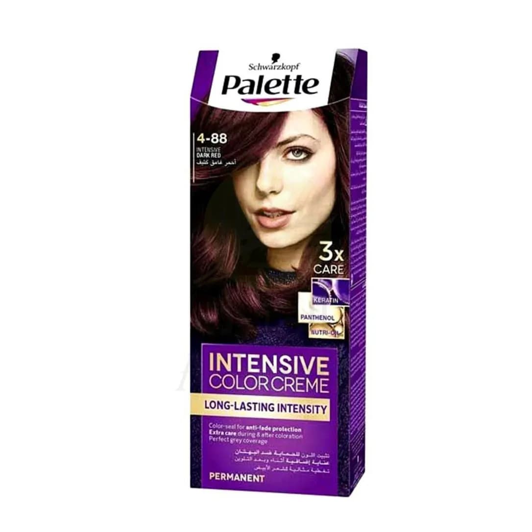 Schwarzkopf Palette 4-88 Intensive Dark Red 3xCare Intensive Color Creme Long - Lasting Intensity