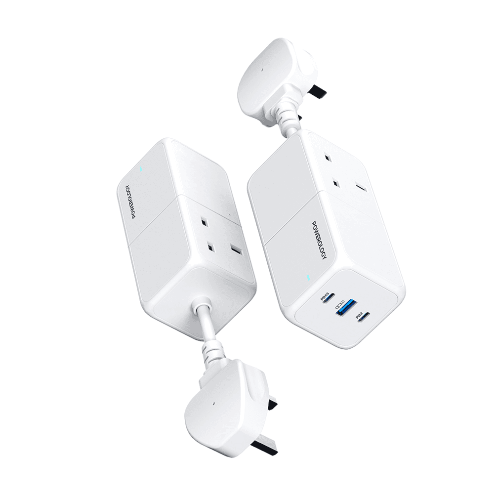 Powerology 65W Power Strip With Dual Power Sockets