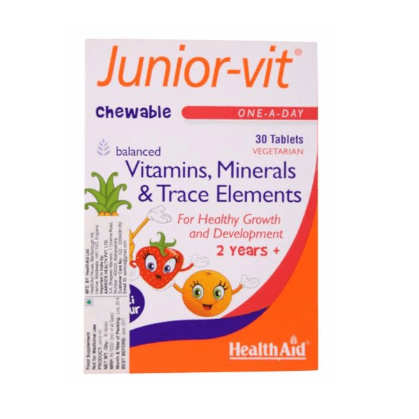 HEALTH AID JUNIOR VIT CHEWABLE 30 TABLETS