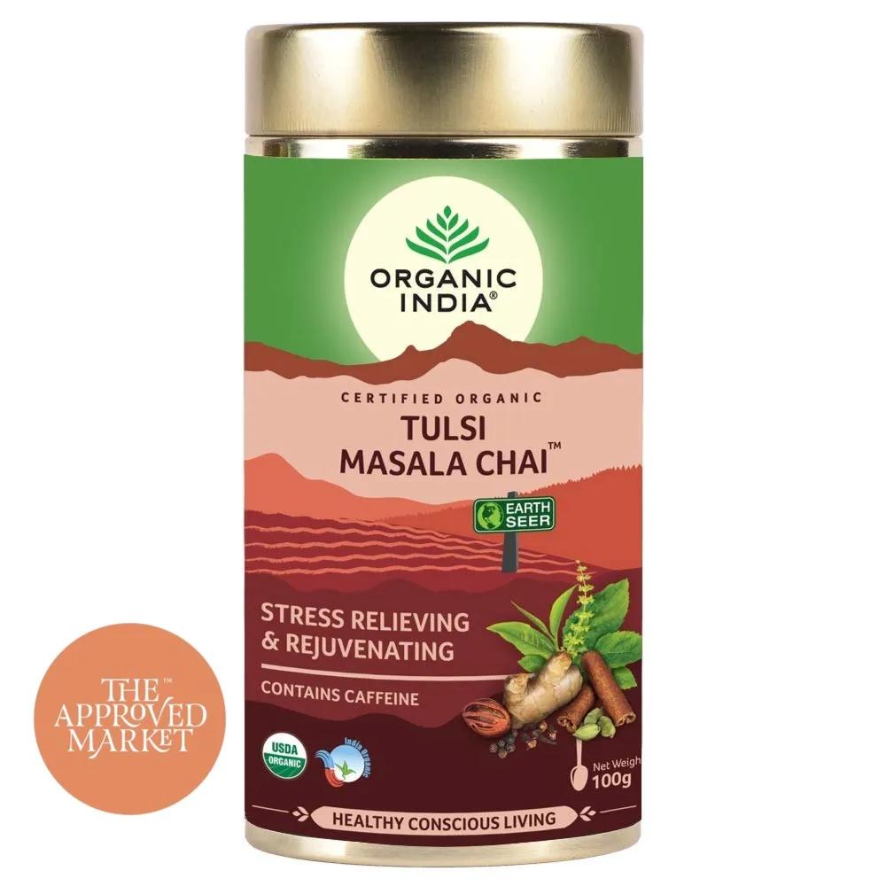 Organic India Tulsi Masala Chai 100g Tin