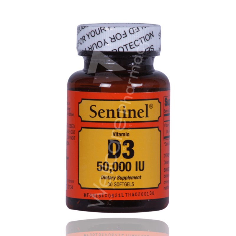 Sentinel Vitamin D3 50,000 iu 30 Tablets