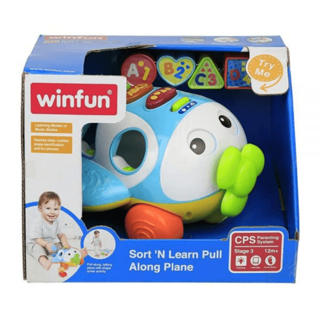 Winfun Sort N Learn Pull Along Plane