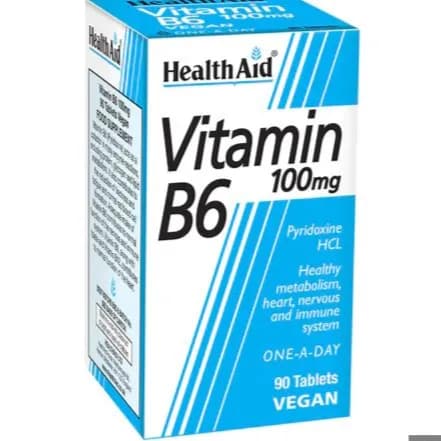 Health Aid Vitamin B6 100mg Tabs 90's