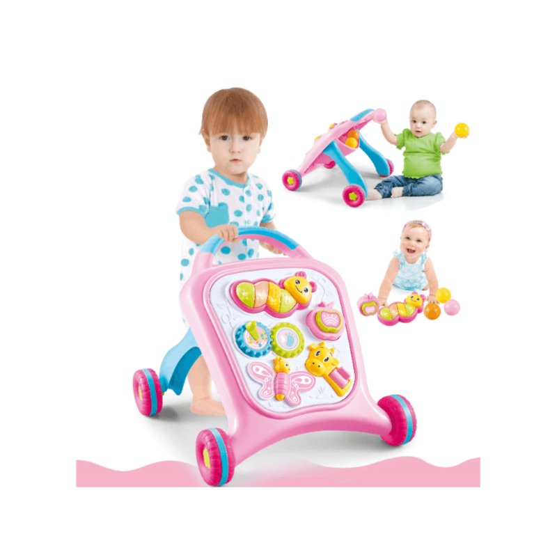 Multifunctional Baby Walker Pink