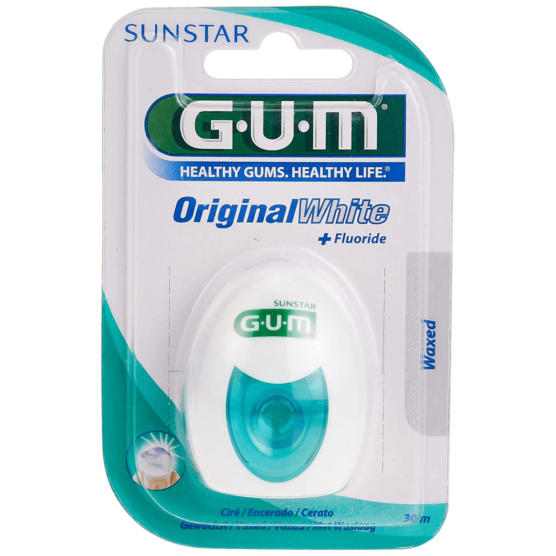 Gum Original White + Fluride Waxed Floss