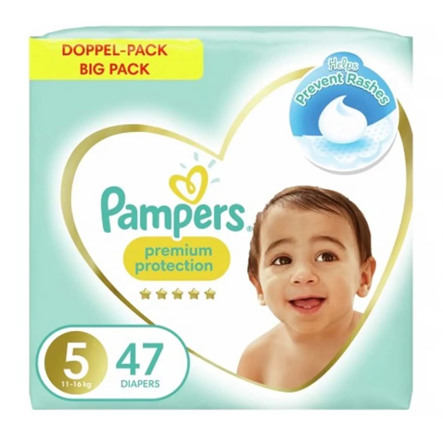 Pampers Premium Protection Helps Prevent Rashes 5  11-16Kg 47Diapers