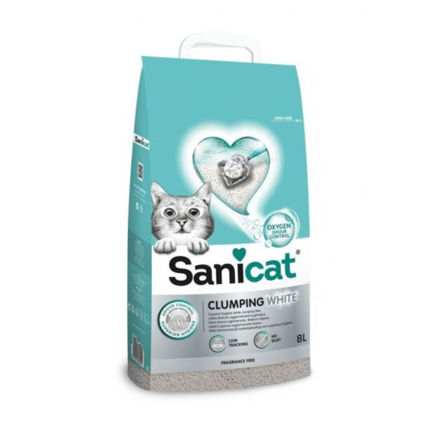 Sanicat Clumping Oxygen Odour Control Cat Litter, 8 Liter