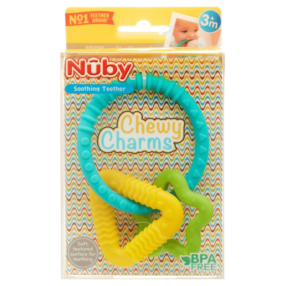 Nuby Chewy Charms Silicone Teether 3m+ Star