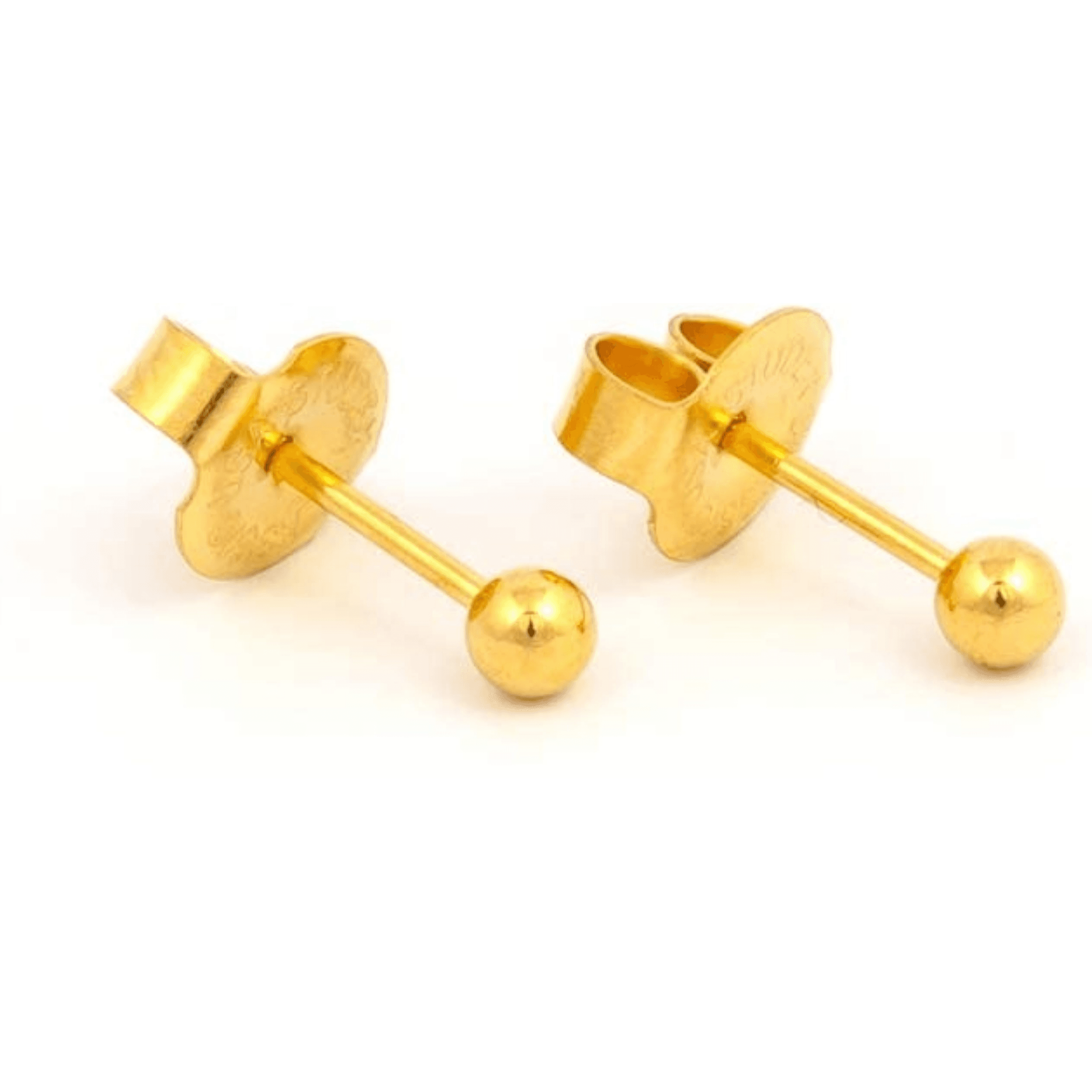 Earrings 24Kgold Plated Small Ball