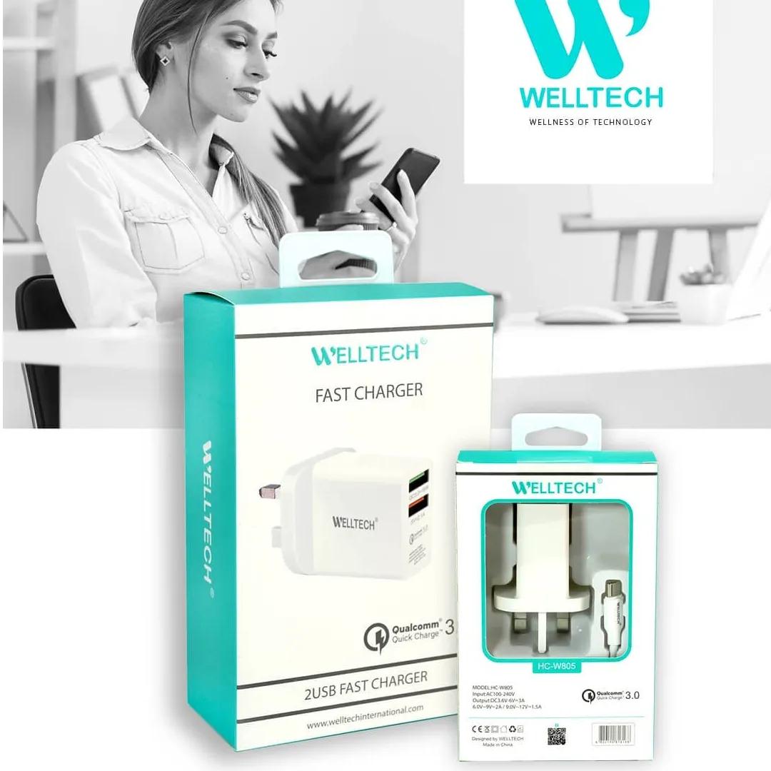 Welltech Fast Charger 2usb W805