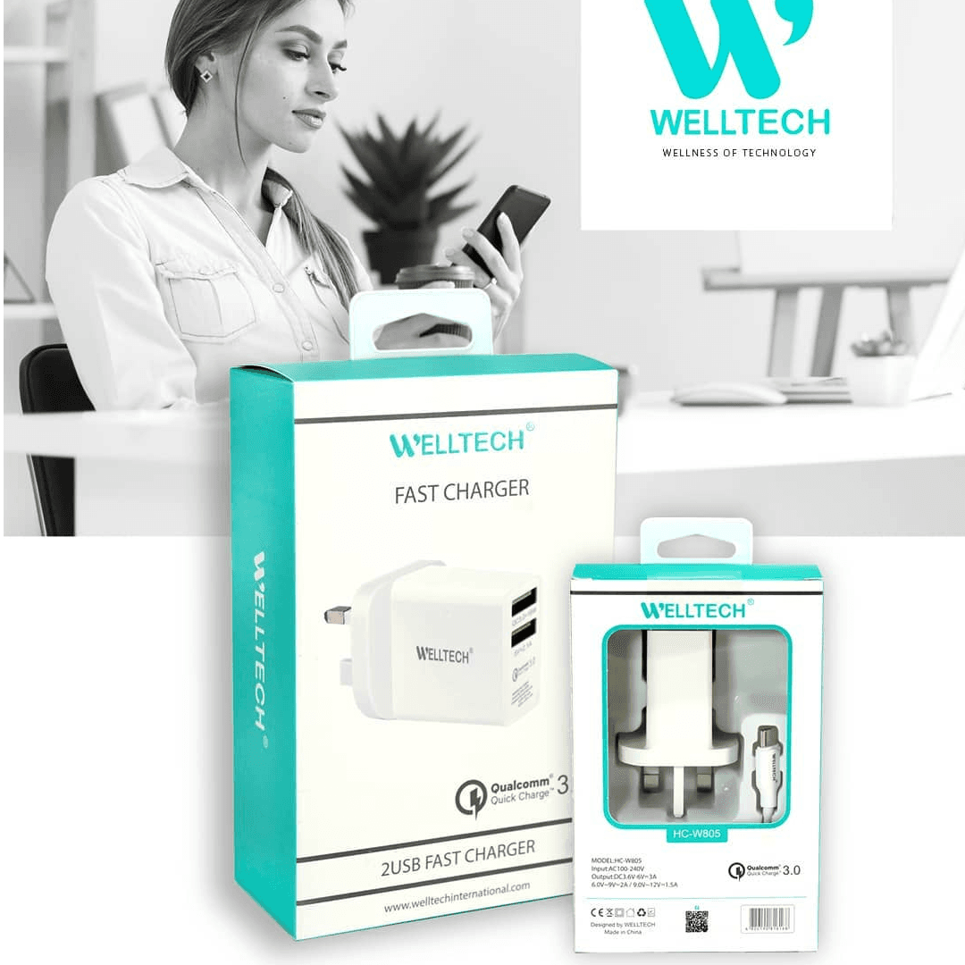 Welltech W805 2 USB Fast Charger