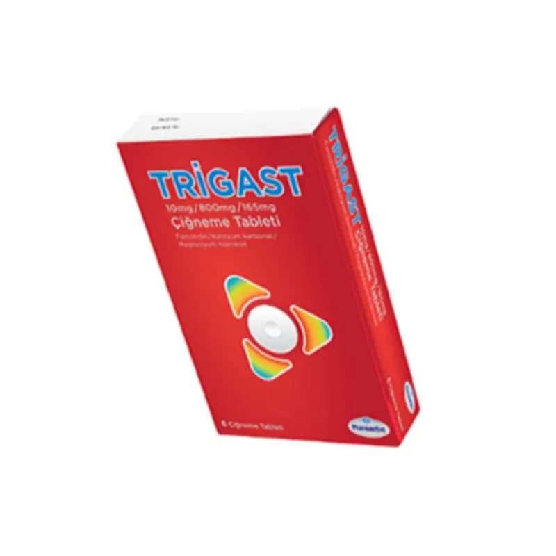 Trigast 10mg/800mg/165mg Chew Tab 6's