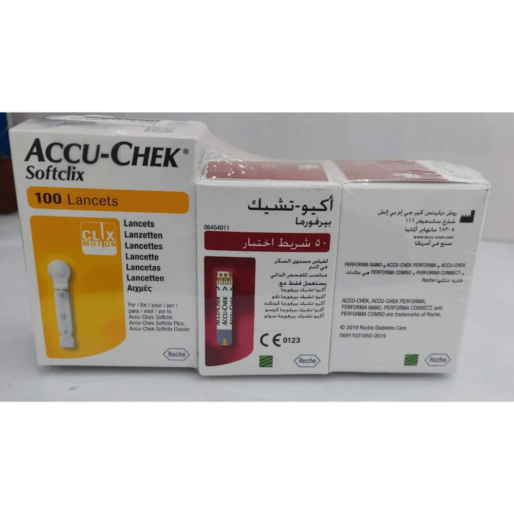 accu chek performa 100 strips + 100 lancets