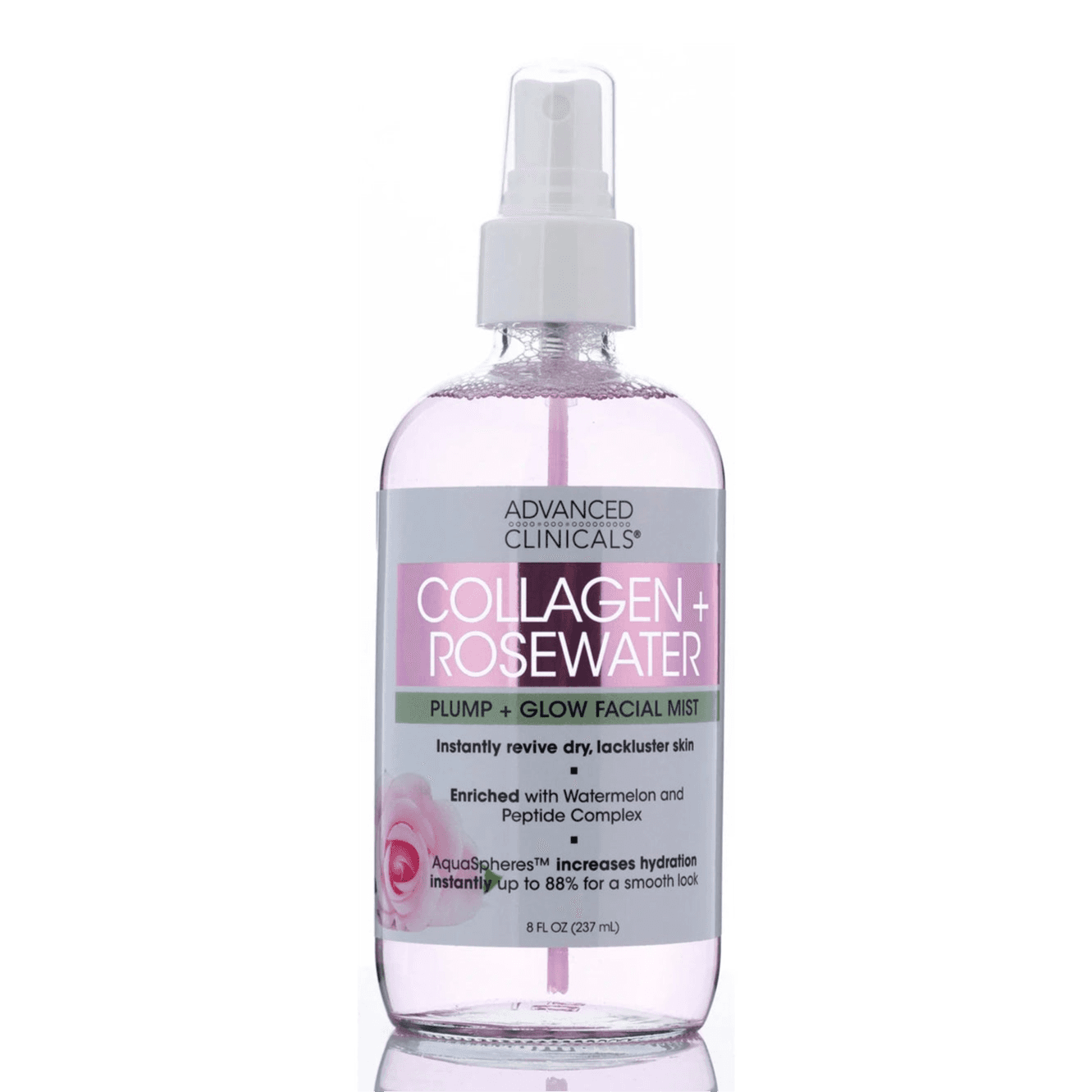 Advanced Clinicals Collagen + Rosewater Facial Mist