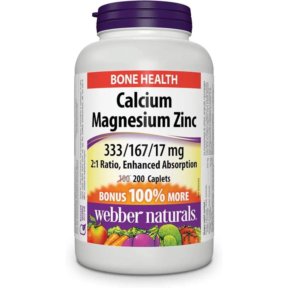 Webber Naturals Calcium Magnesium Zinc Cap 200's