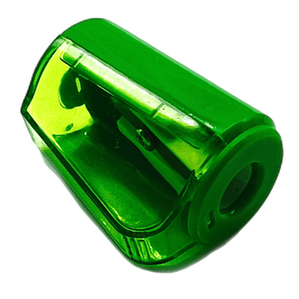 One Hole Pencil Sharpener Jar Shape Green Colour - 5661