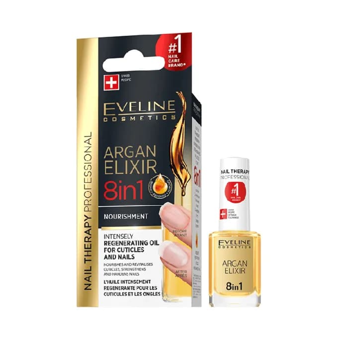 Eveline Argan Elixir Intensely Regenerating Oil for Cuticles and Nails 12ml