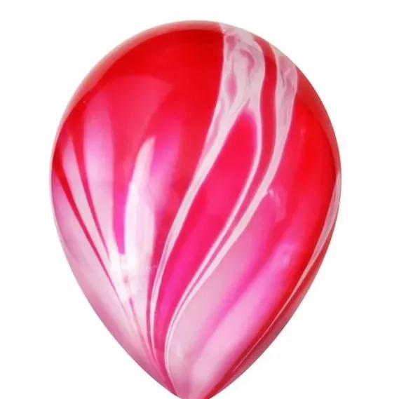 Marble Red Helium Balloon