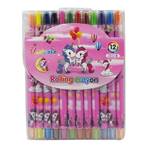 Pony Rolling Crayon 12Colors