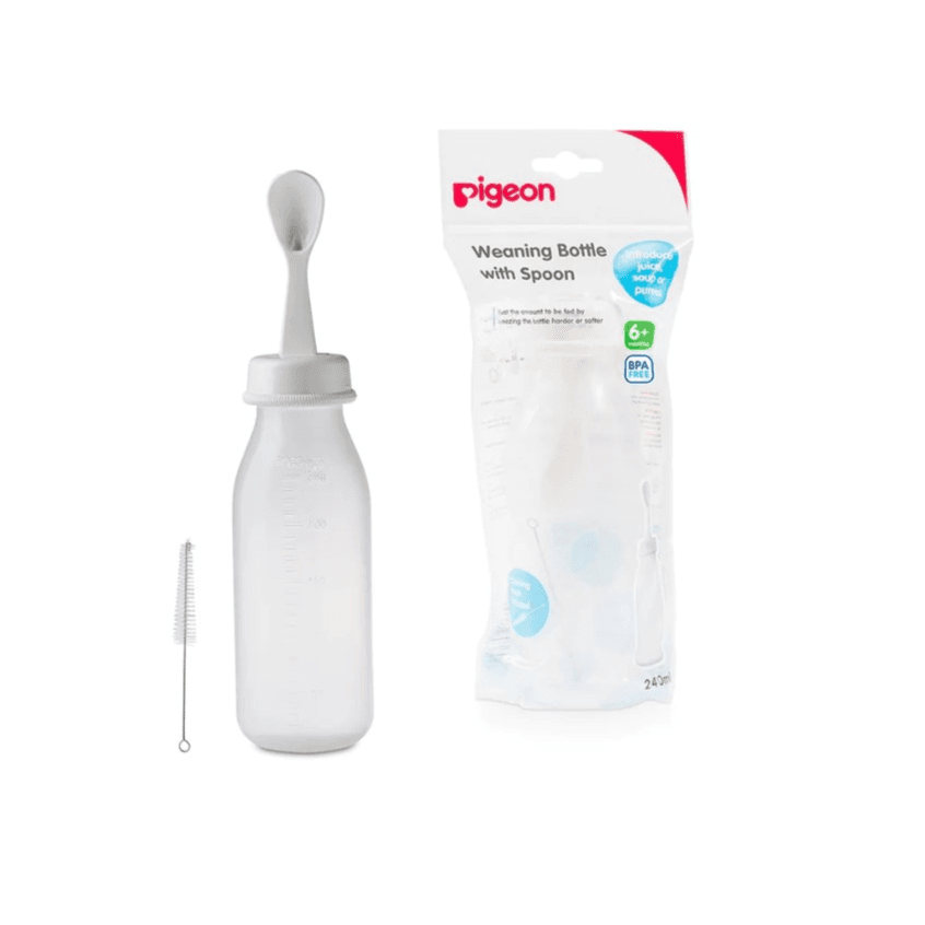 Pigeon Weaning Bottle With Spoon 6m + 240ml