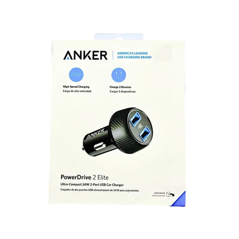 Anker Powerdrive 2 Elite 24 W Ultra-Compact 24W 2-Port Usb Car Charger - 981