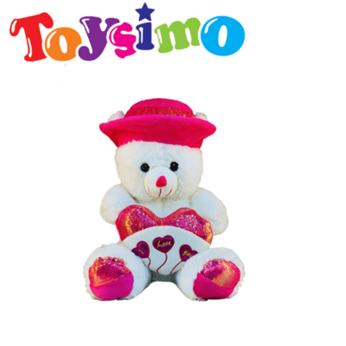 40cm Soft Bear With Pink Hat (Buy 1 Get 1 Free)