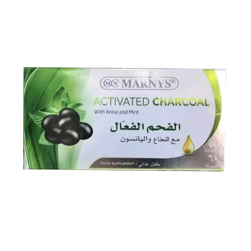 Marnys Activated Charcoal Capsules 60 Pieces