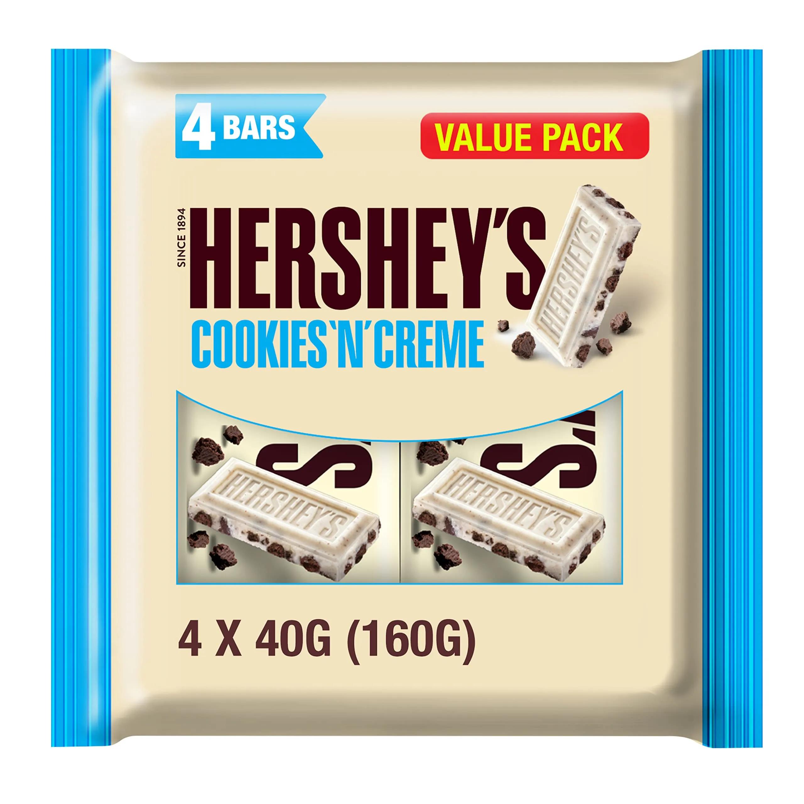 Hersheys Cookies N Cream Bar 4 Pack X 40g