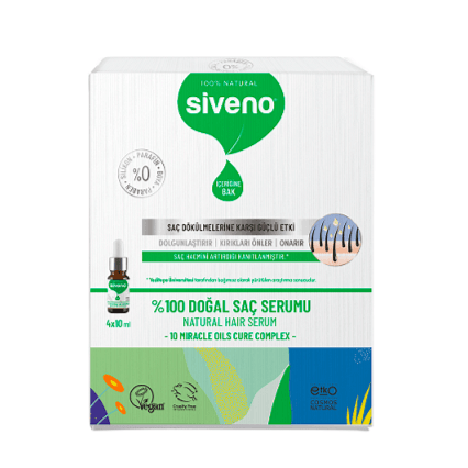 Siveno Natural Hair Serum 4*10ml