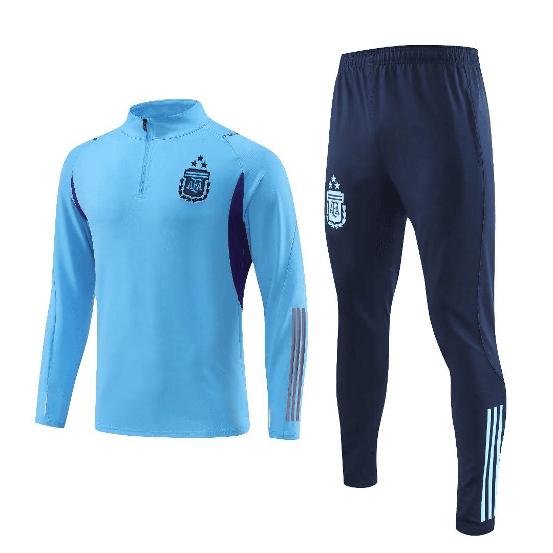 Argentina Blue Half Zip Training Suit Fleece Lined