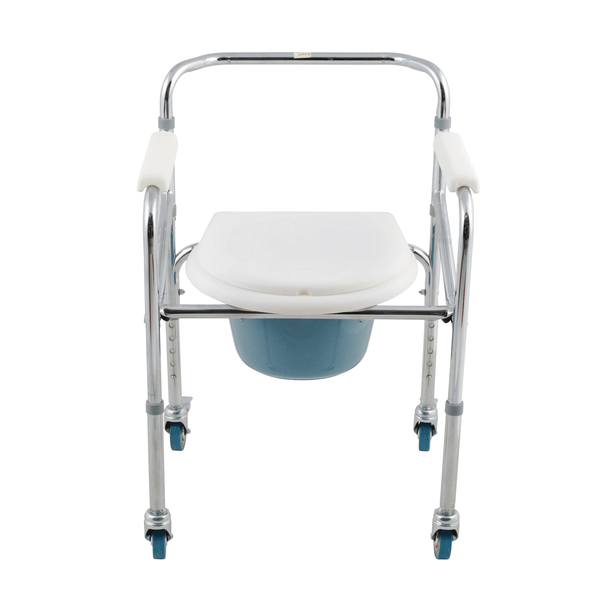 Commode Steel Chair White Wheel Cosmotrade