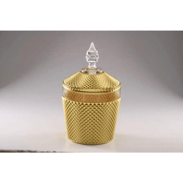 Vague Golden Acrylic Diamond Bucket With Cover-02-1081