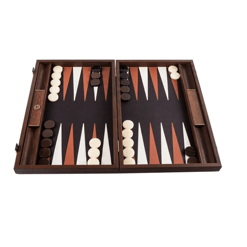 Crocodile Tote In Brown Leather Backgammon