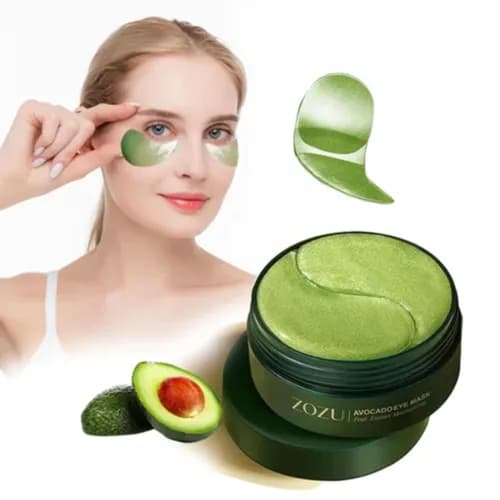 Zozu Avocado Crystal Bouncing Eye Mask 60Pieces Moisturizing And Dark Circles Improvement Eye Mask Patch Eye Care