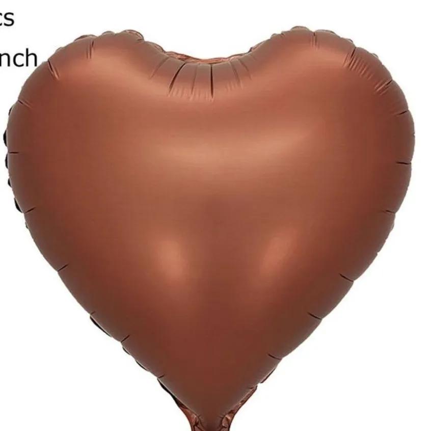 Brown Heart Helium Balloon