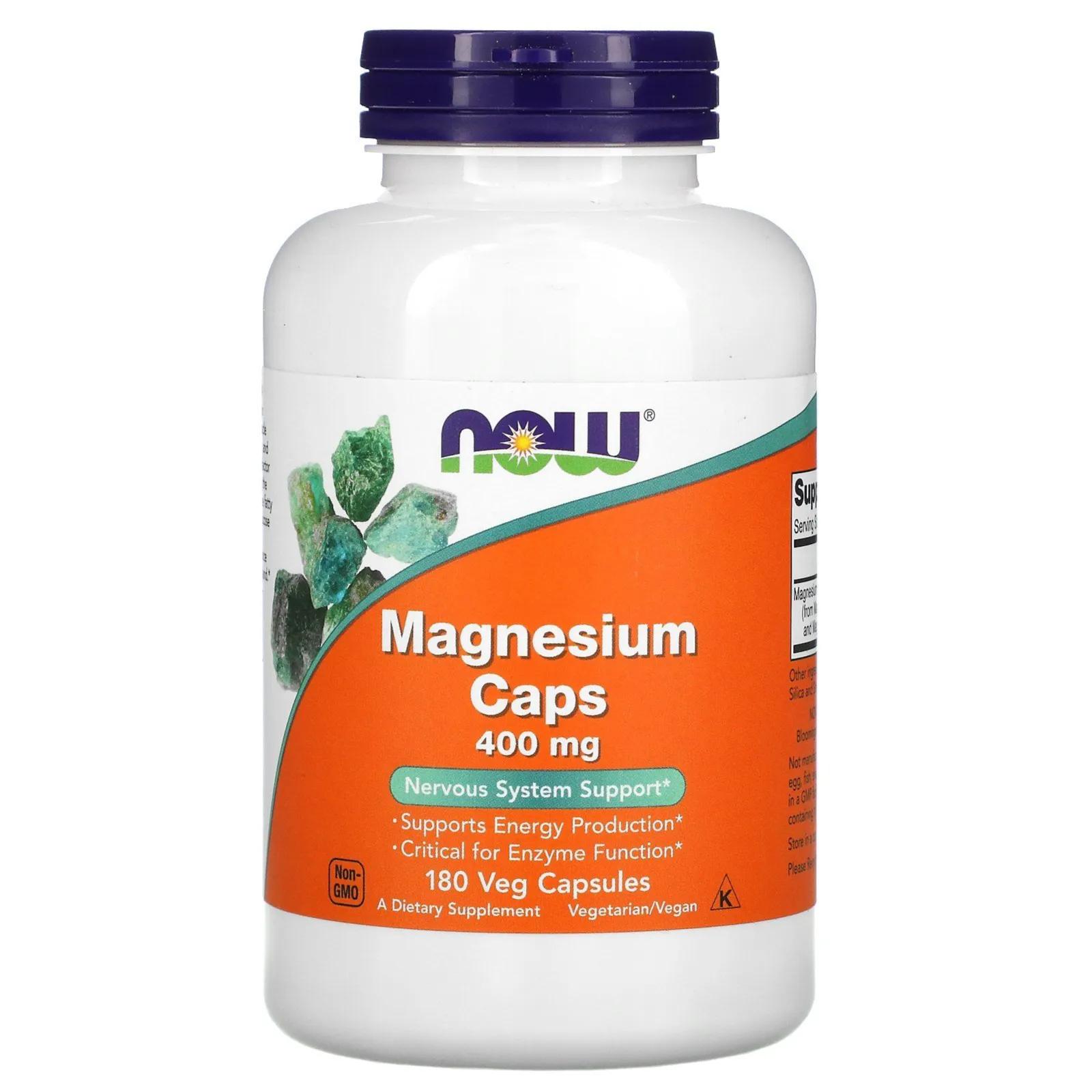 Now Magnesium 400Mg 180 Capsules