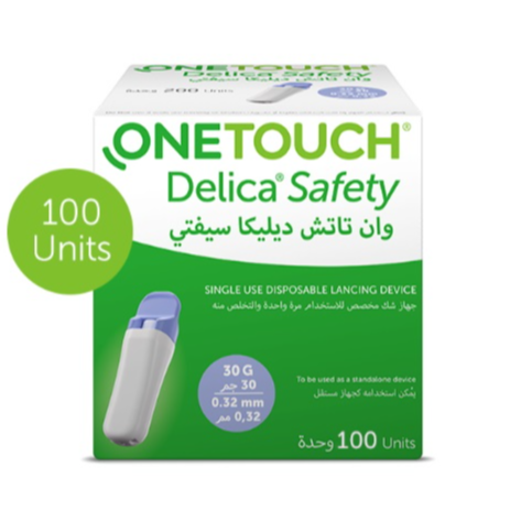 One Touch Delica Safety Lancet 30g 100 Units