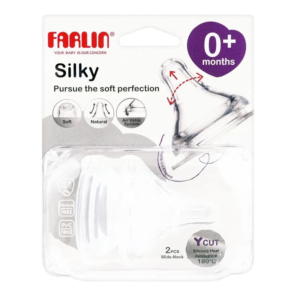 Farlin Silky Wide Neck  0 Month + Nipple 2pcs