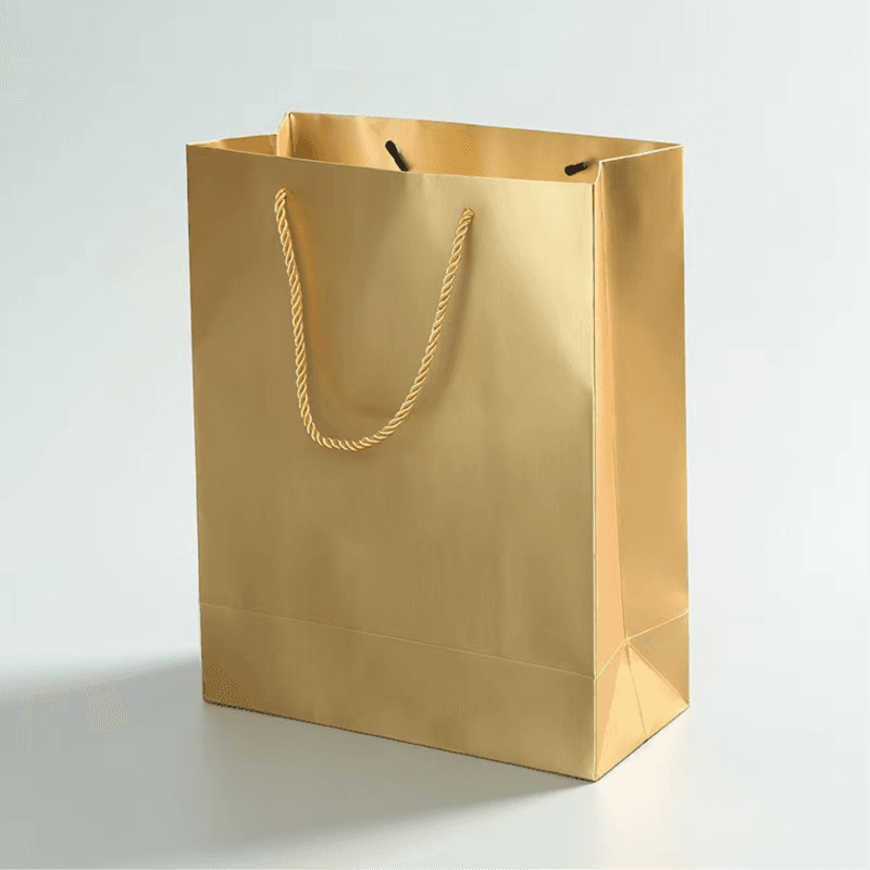12 Mini Gold Gift Bag