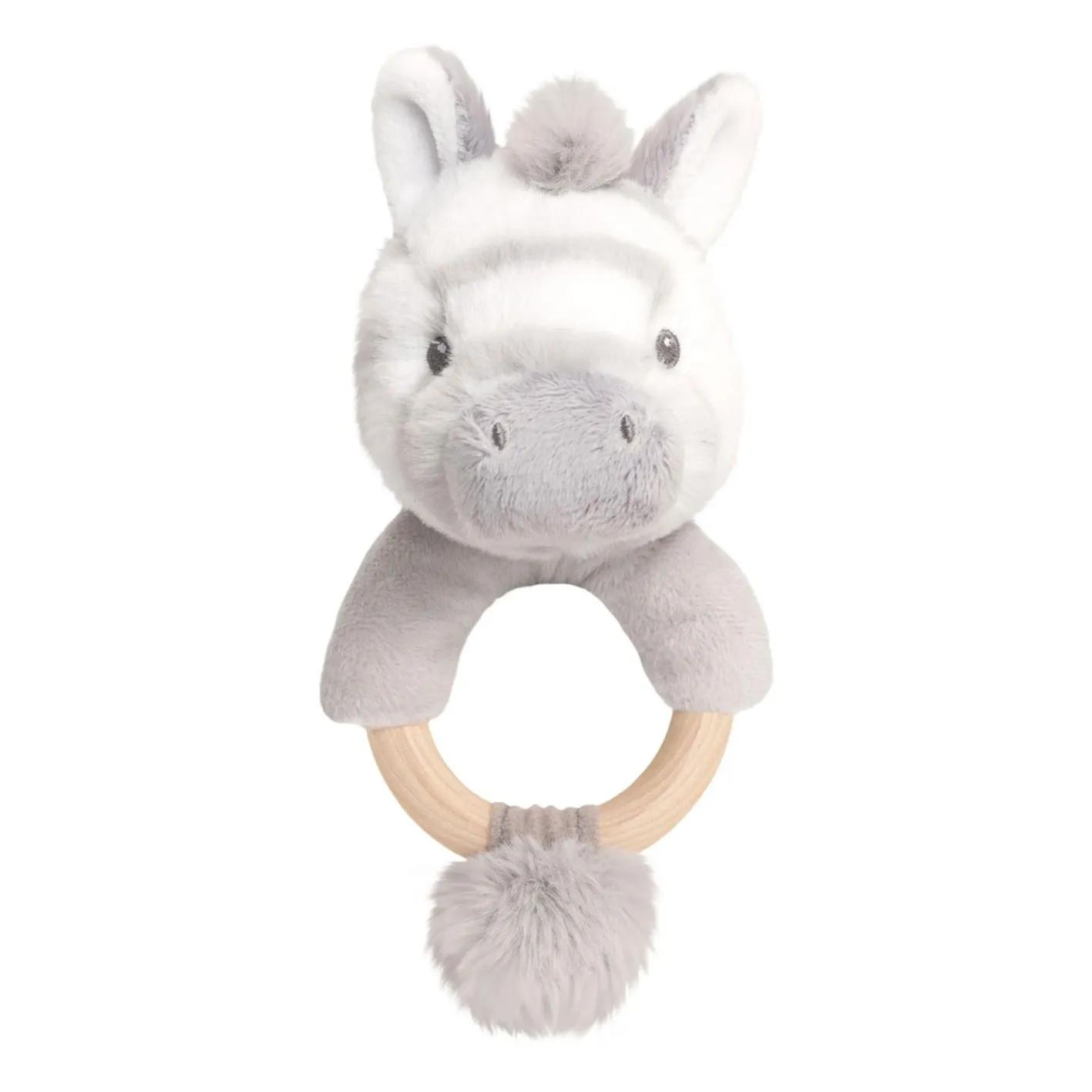 Keel Toys Keeleco Cuddle Zebra Ring Rattle - 14cm