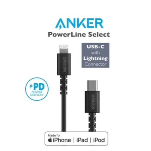 Anker Powerline Select Usb-c Cable With Lightning Connector 3ft