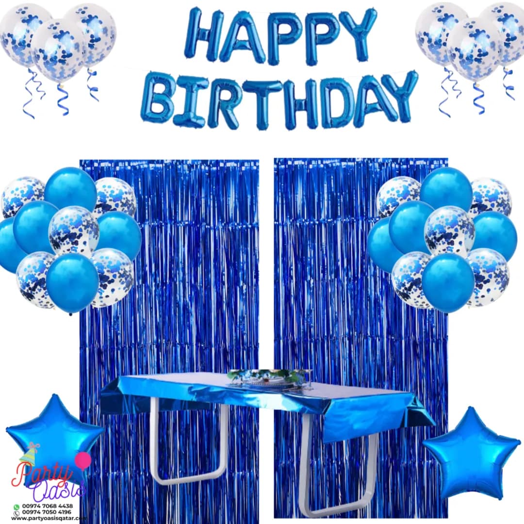 Blue Birthday Decoration