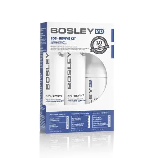 Bosley MD Bos Revive Kit For Non Color Hair To Restore & Revitalize Visibily Thinning Hair Include Nourishing Shampoo 150ml , Volumizing Conditioner 150ml & Thickening Treatment 100ml