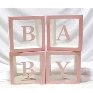 Baby Box Set Pink 4 Pieces No Balloons