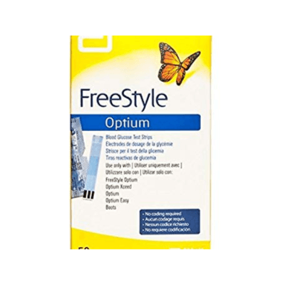 Free Style Optium Glucose Test Strips 50S