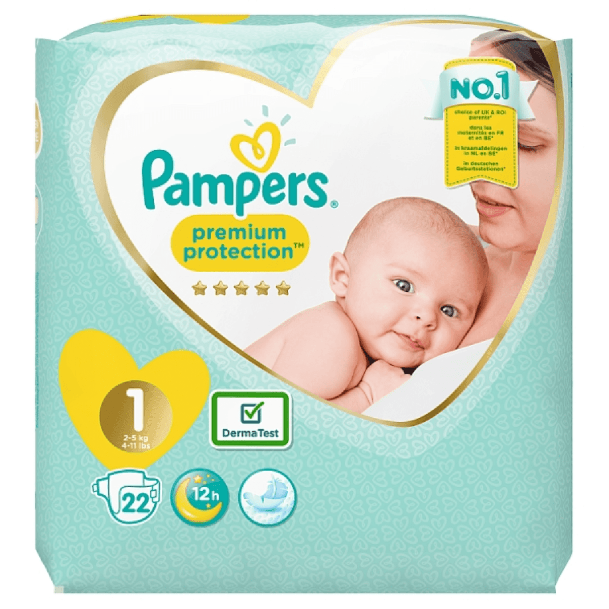 Pampers Premium Protection Size One 22 Diapers