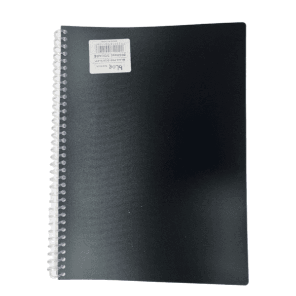 Blog University 5x5 Square Maths Notebook, A4 Size, 80 Sheet Black Colour - 1166